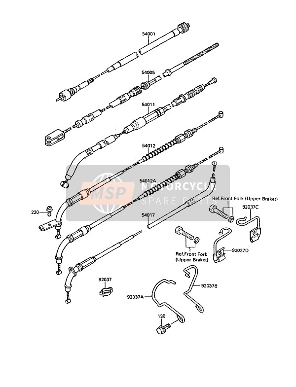 540120052, CABLE-THROTTLE VN750-A10, Kawasaki, 0