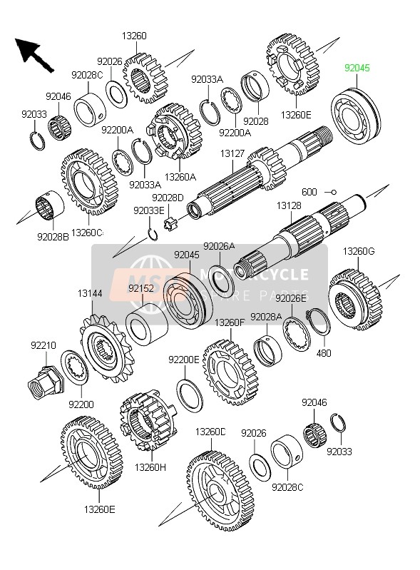 Kawasaki W650 2006 Transmission pour un 2006 Kawasaki W650