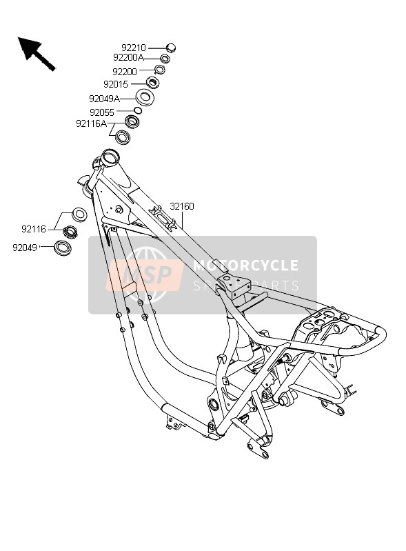 Kawasaki W650 2006 Cadre pour un 2006 Kawasaki W650