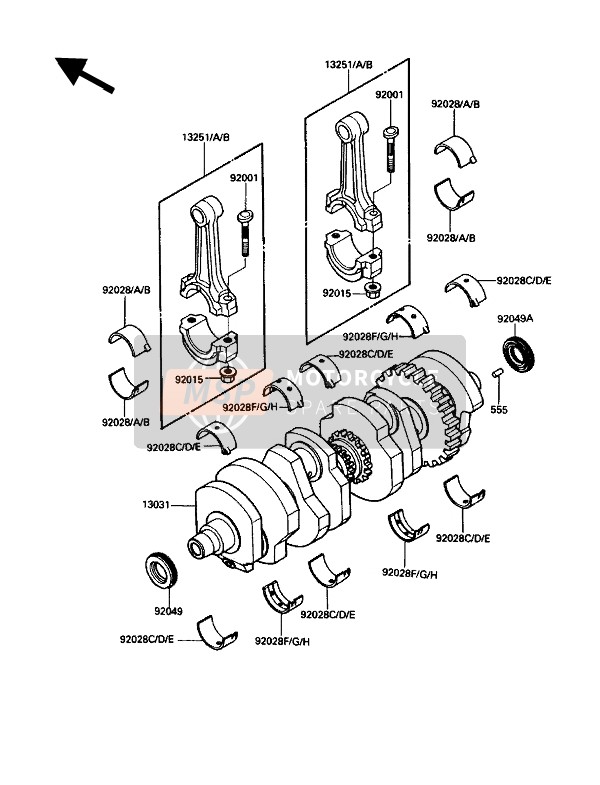 920281457, Bushing, Crankshaft, Br, Kawasaki, 1