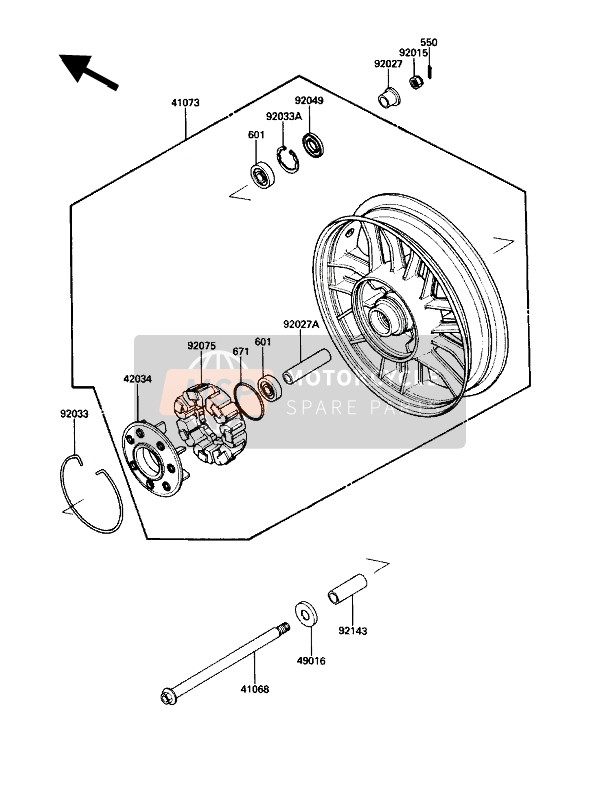 920271792, Collar,Rr Axle,L=20, Kawasaki, 1