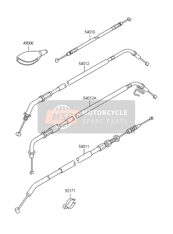 Kawasaki W650 2006 Câbles pour un 2006 Kawasaki W650