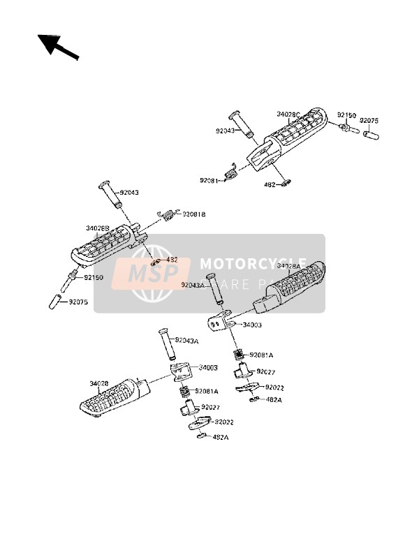 340031297, HOLDER-STEP,Rr, Kawasaki, 0