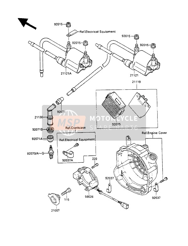 Kawasaki GPX600R 1988 ZÜNDANLAGE für ein 1988 Kawasaki GPX600R