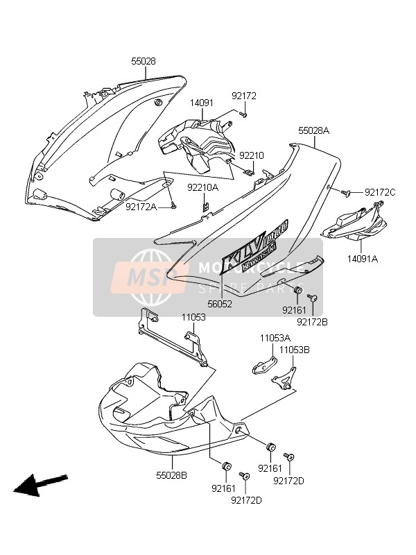 Kawasaki KLV1000 2005 Cowling Lowers for a 2005 Kawasaki KLV1000