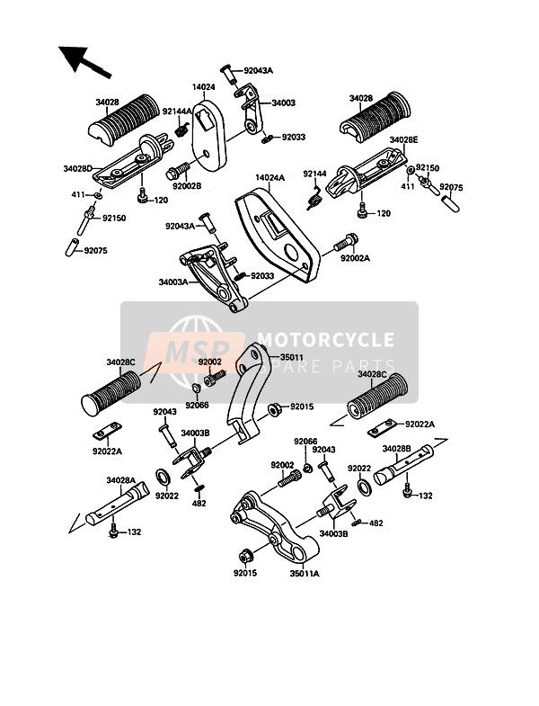 340030015, HOLDER-STEP,Rr, Kawasaki, 1