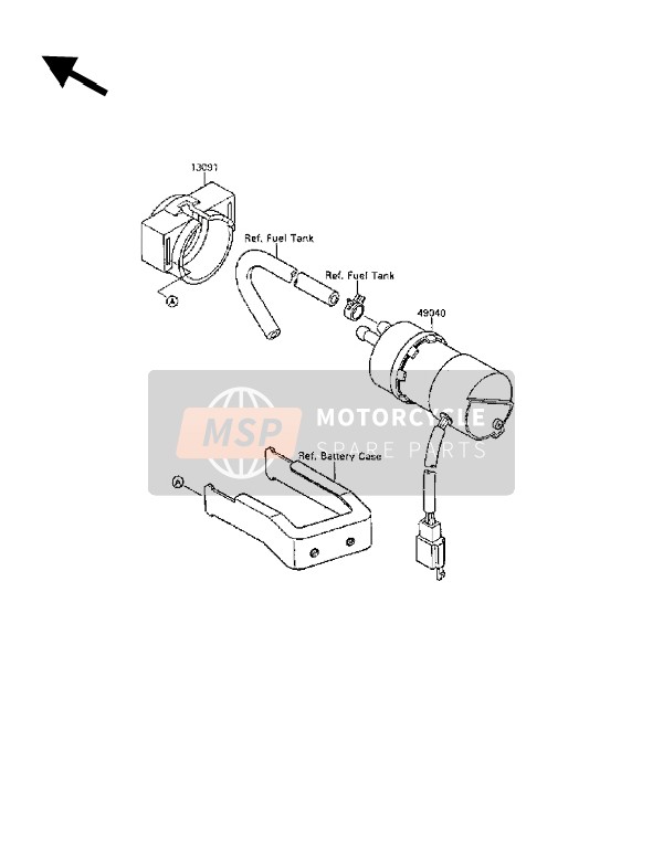 Kawasaki VN-15SE 1988 Fuel Pump for a 1988 Kawasaki VN-15SE