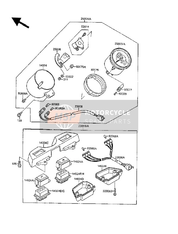 250011722, METER-ASSY,Mph, Kawasaki, 0