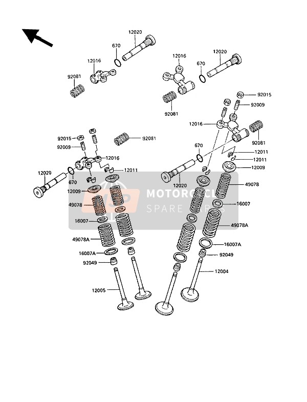 Kawasaki LTD450 1989 Valves for a 1989 Kawasaki LTD450