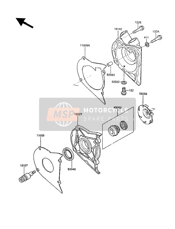 Kawasaki LTD450 1989 Water Pump for a 1989 Kawasaki LTD450