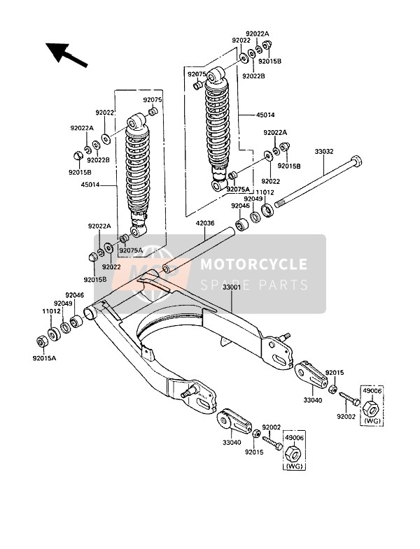 Bras oscillant & Amortisseur