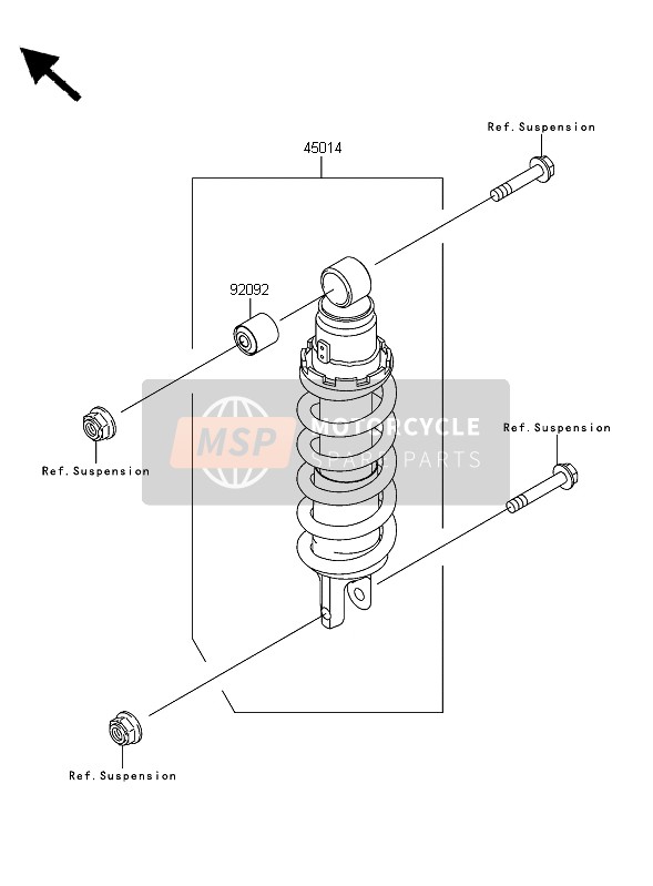 Kawasaki Z750 2006 Shock Absorber for a 2006 Kawasaki Z750