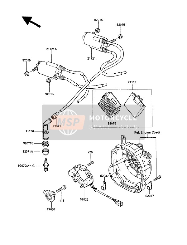 Kawasaki GPZ600R 1989 ZÜNDANLAGE für ein 1989 Kawasaki GPZ600R