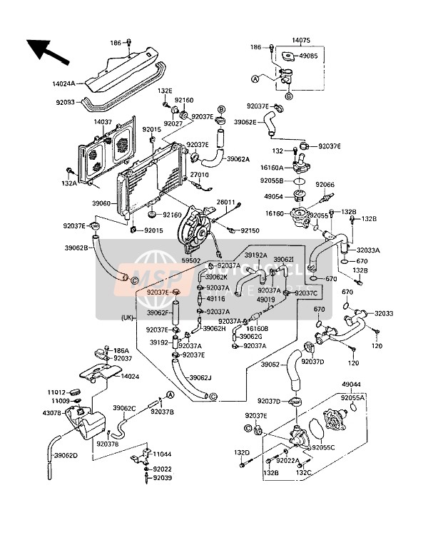 921701285, Collier ZX400 L1, Kawasaki, 4