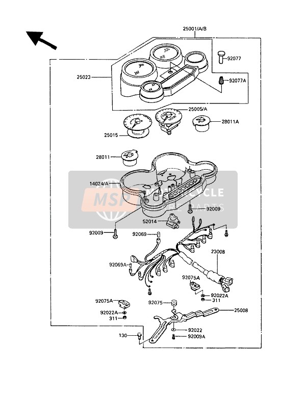 250011750, METER-ASSY, Mph, Kawasaki, 0