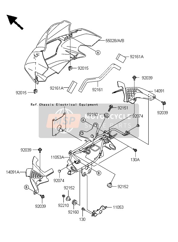 Kawasaki Z750 2006 Cowling for a 2006 Kawasaki Z750