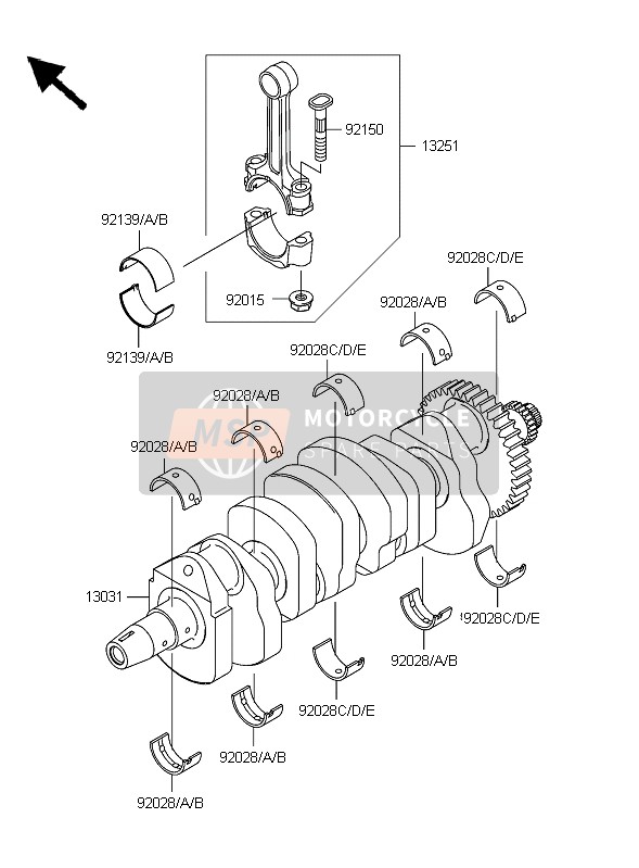 Kawasaki Z750S 2006 Crankshaft for a 2006 Kawasaki Z750S