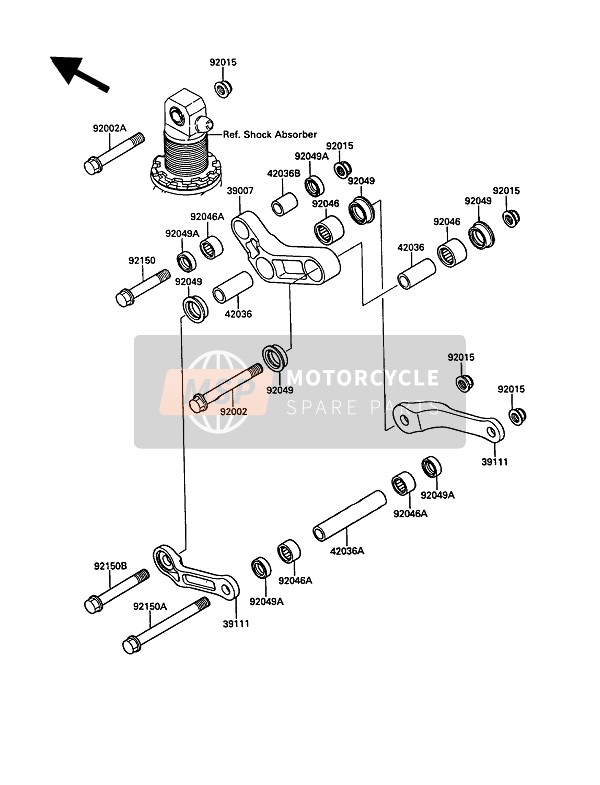 Kawasaki KR-1 (1) 1989 Suspension for a 1989 Kawasaki KR-1 (1)