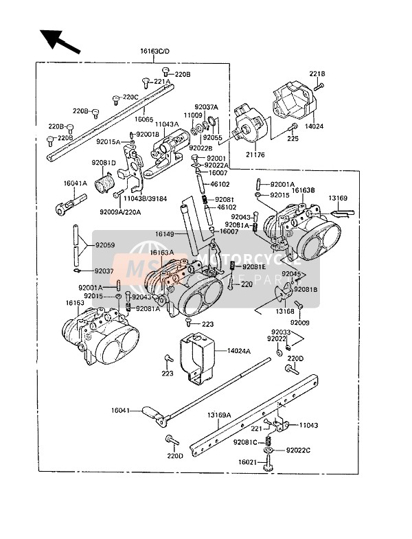 Kawasaki Z1300 1989 Acceleratore per un 1989 Kawasaki Z1300