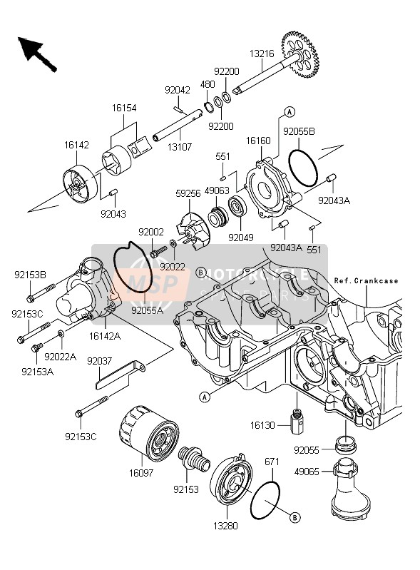 Kawasaki Z750S 2006 Oil Pump for a 2006 Kawasaki Z750S