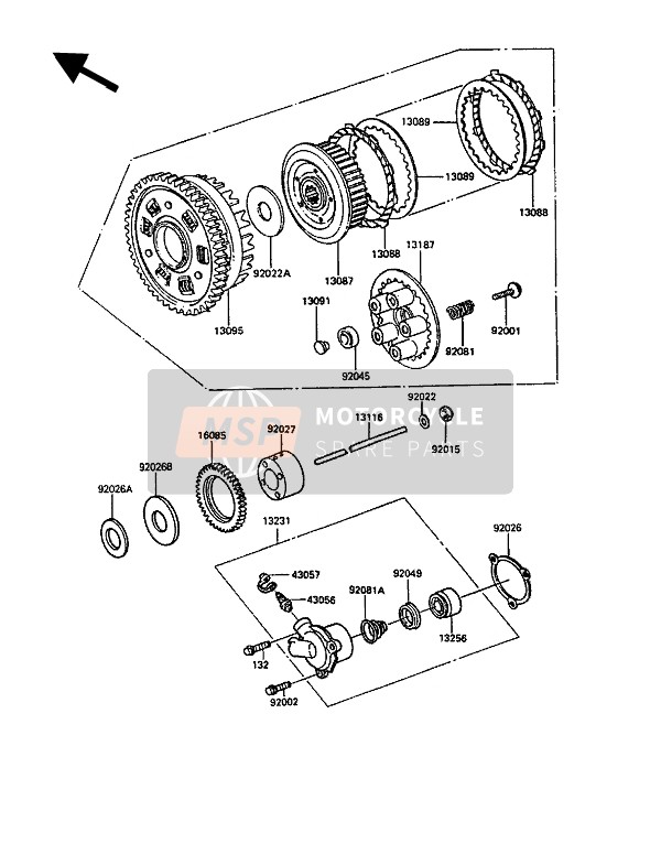 Kawasaki GPZ900R 1990 Clutch for a 1990 Kawasaki GPZ900R