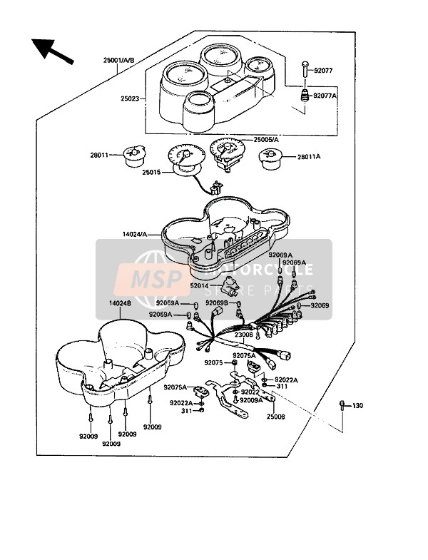 250011806, METER-ASSY,Mph, Kawasaki, 0