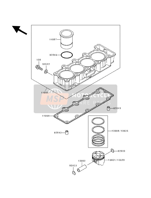 110091734, Gasket,Cylnder Base,T=0.2, Kawasaki, 2