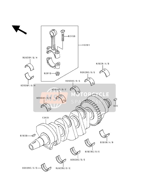 921501081, Bolt,Connecting Rod,7mm, Kawasaki, 0