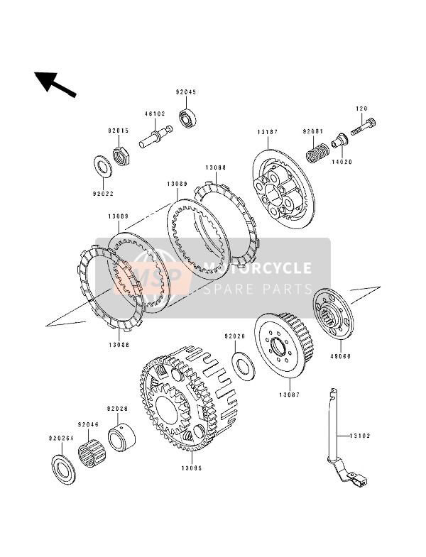 490601064, Cam,Clutch, Kawasaki, 0