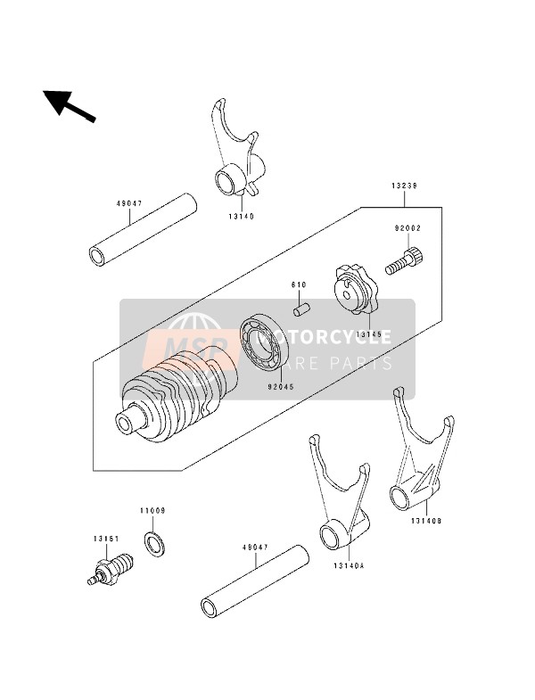 490471076, ROD-SHIFT, Kawasaki, 0