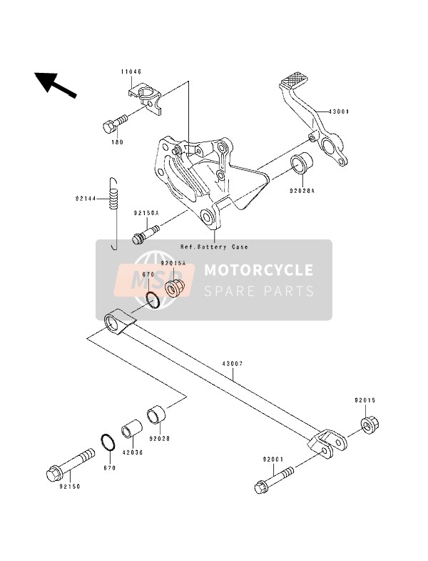 921501439, Lagerbolzen, Kawasaki, 1