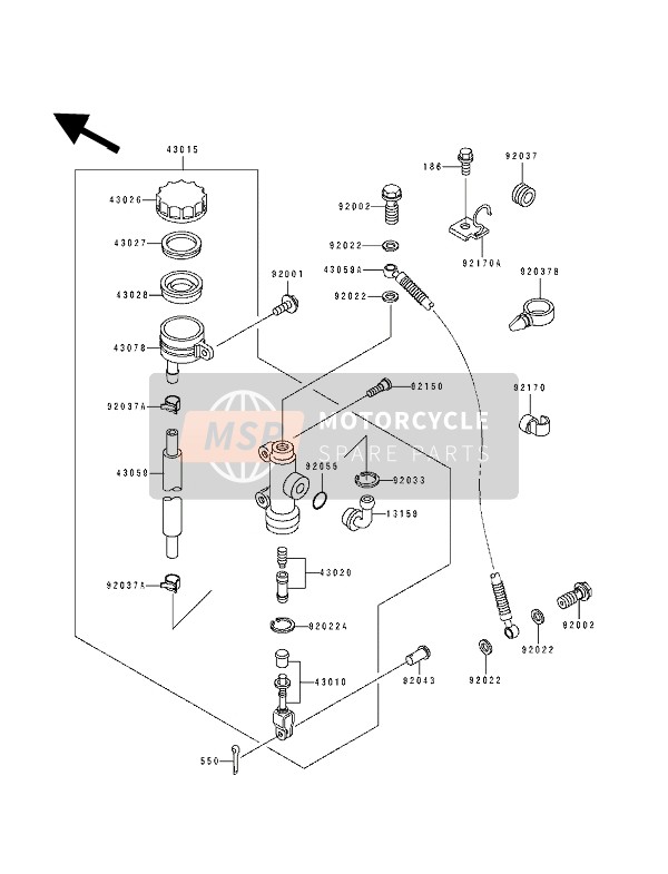 430151402, CYLINDER-ASSY-MASTER,Rr, Kawasaki, 0