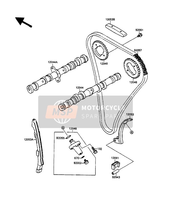 Kawasaki ZXR750 1990 Camshaft(S) & Tensioner for a 1990 Kawasaki ZXR750