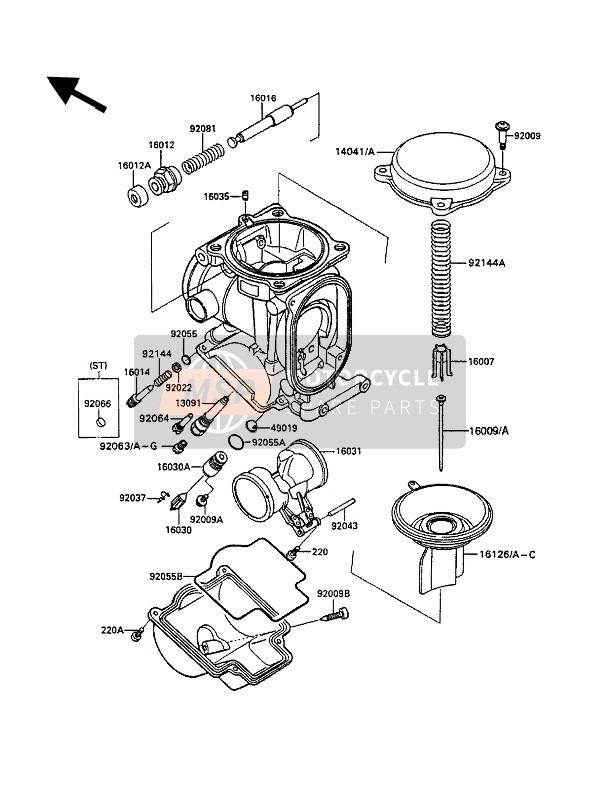 Kawasaki ZXR750 1990 Carburettor Parts for a 1990 Kawasaki ZXR750