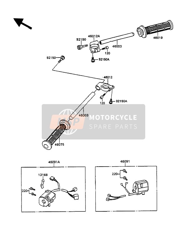 Kawasaki ZXR750 1990 LENKER für ein 1990 Kawasaki ZXR750