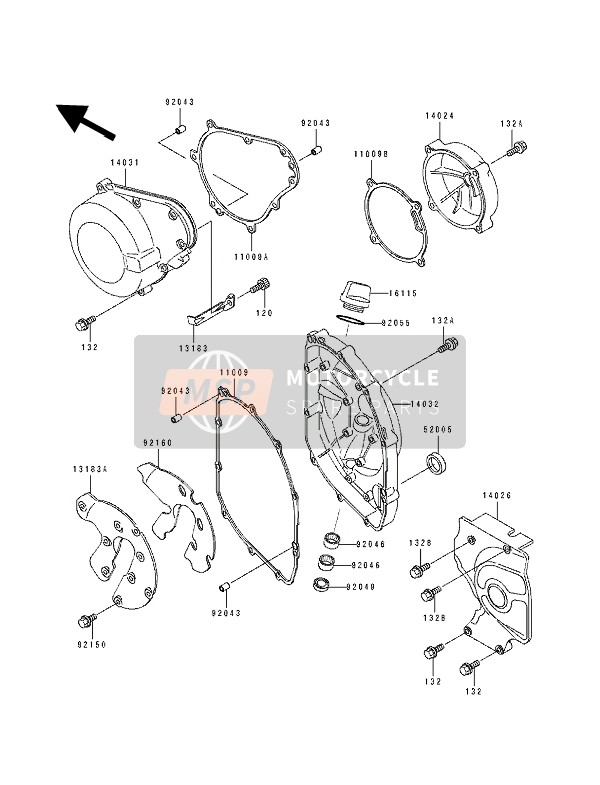 140321286, COVER-CLUTCH, Kawasaki, 0