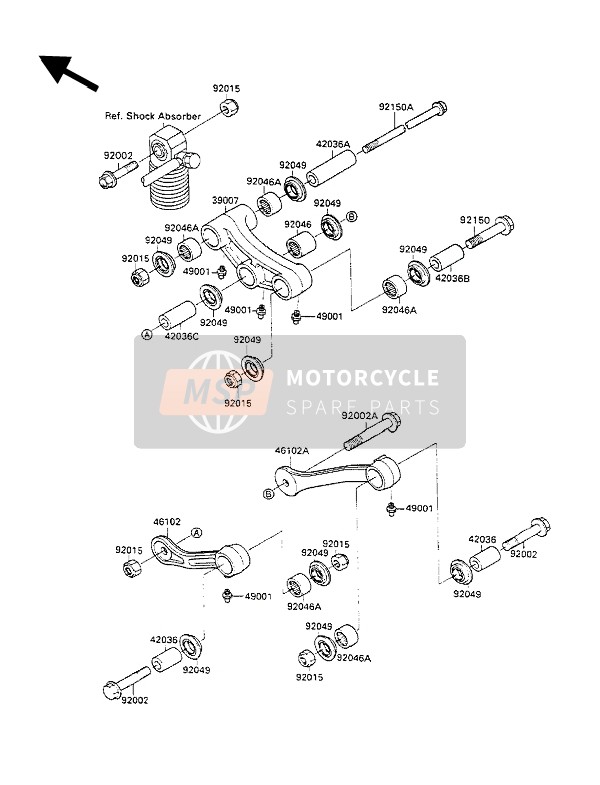 920021785, Bolzen Unitrak 12mm, Kawasaki, 0