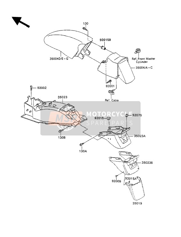 350041275H8, FENDER-FRONT,Fr,Ebony, Kawasaki, 1