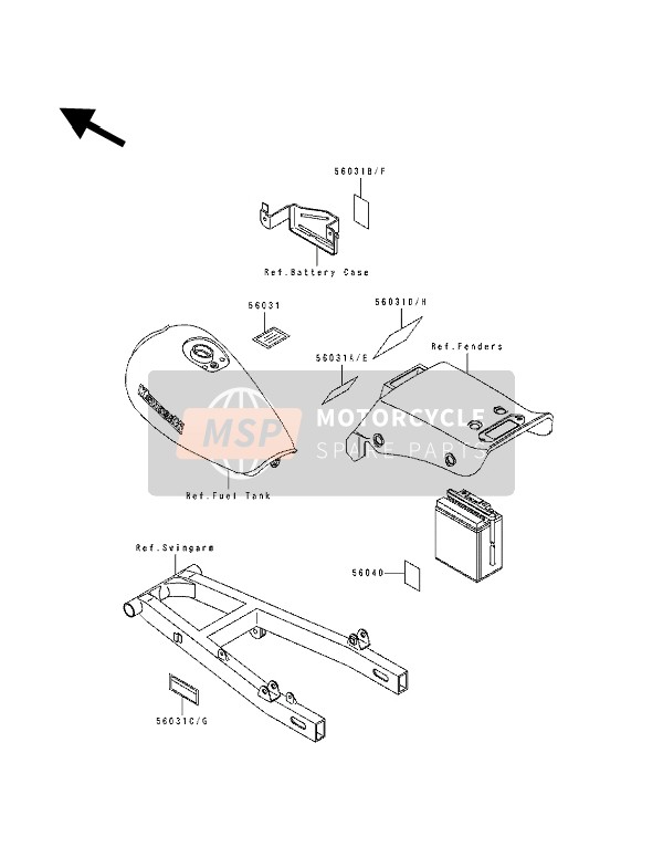 560311756, LABEL-MANUAL,Chain, Kawasaki, 0