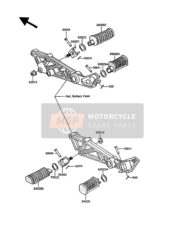 Kawasaki GPZ305 BELT DRIVE 1991 Paso para un 1991 Kawasaki GPZ305 BELT DRIVE