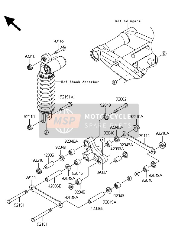 Kawasaki Z1000 2006 Suspensión para un 2006 Kawasaki Z1000