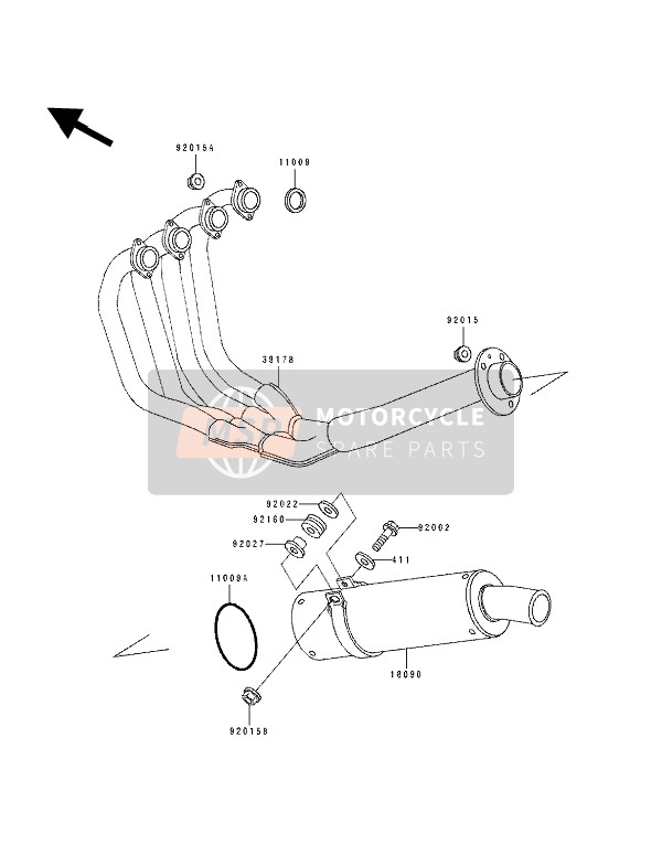 391781206, MANIFOLD-COMP-EXHAUST, Kawasaki, 0