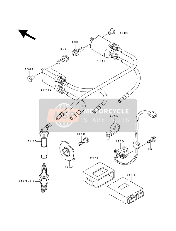 211601082, Bouchon ZX400H2, Kawasaki, 2