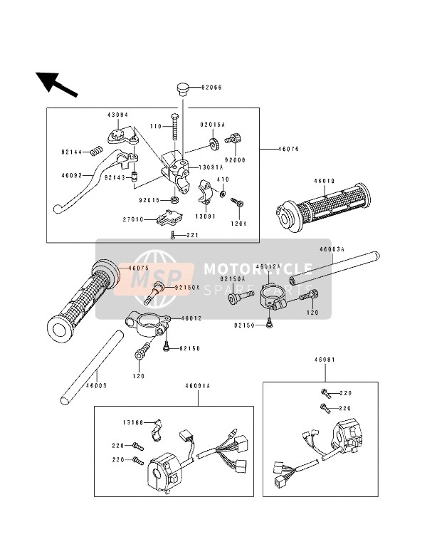 460911447, HOUSING-ASSY-CONTROL,Lh, Kawasaki, 1