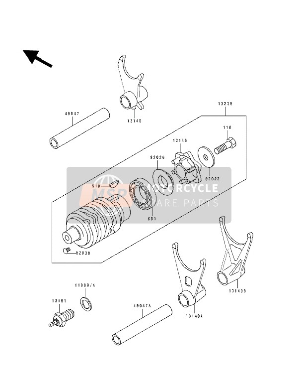 Changer de tambour & Fourchette de changement de vitesse