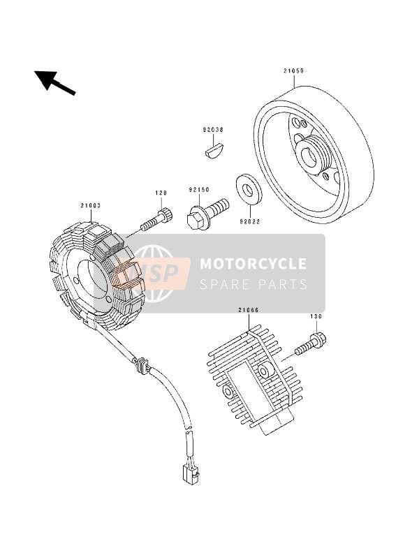 Kawasaki ZZ-R600 1991 Generator for a 1991 Kawasaki ZZ-R600