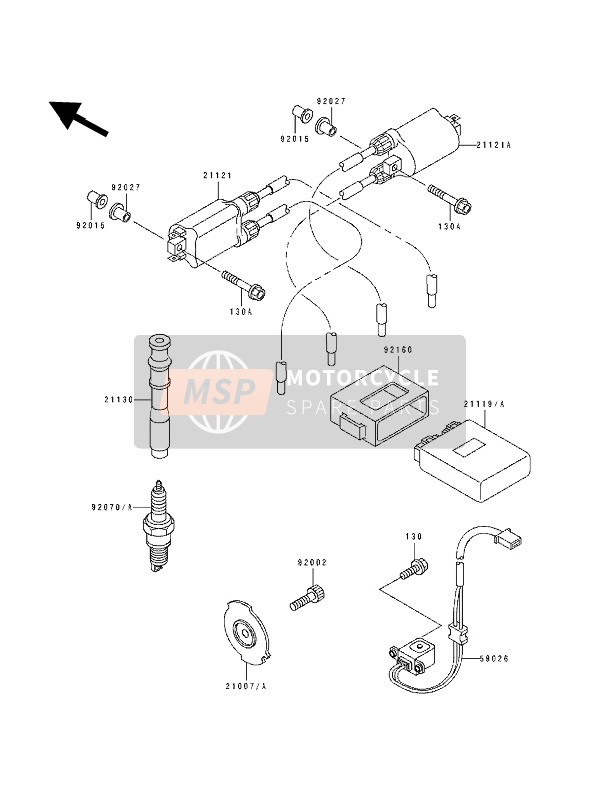 Kawasaki ZZ-R600 1991 Ignition Coil for a 1991 Kawasaki ZZ-R600