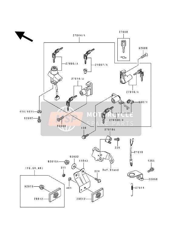 110431078, BRACKET-B, Reflector, Kawasaki, 0