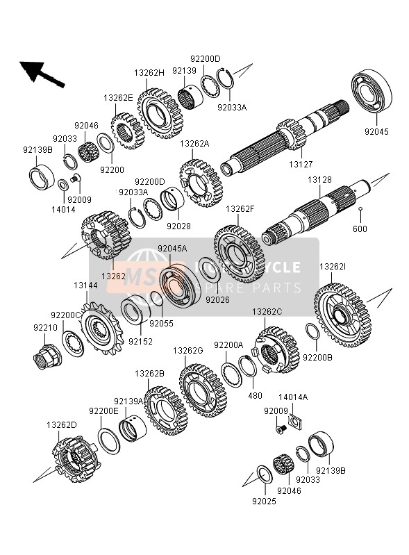 Kawasaki VERSYS 2008 Transmission pour un 2008 Kawasaki VERSYS