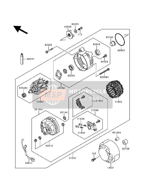 260111537, WIRE-LEAD,Generator, Kawasaki, 0